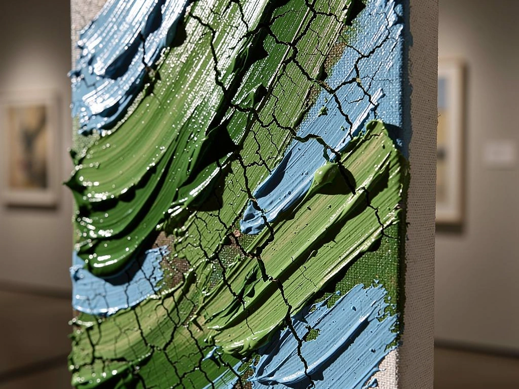 Close-up of Van Gogh's impasto brushwork