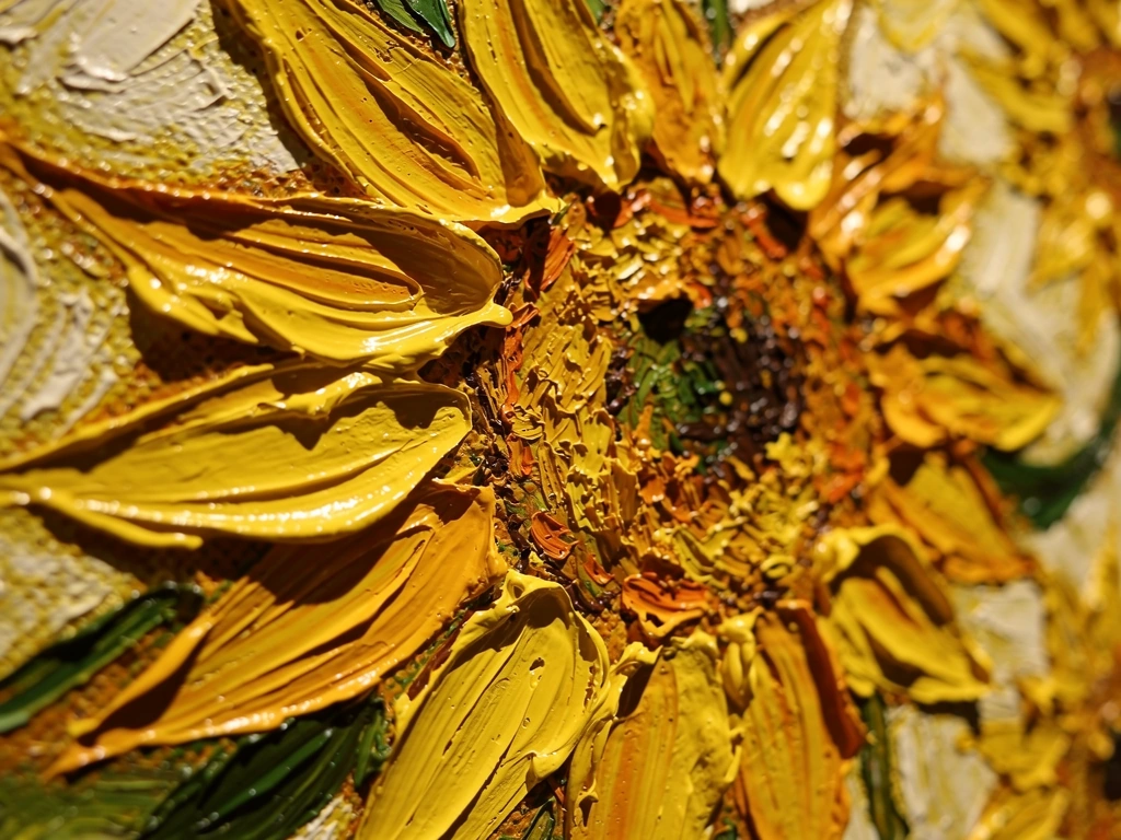 Impasto paint texture detail