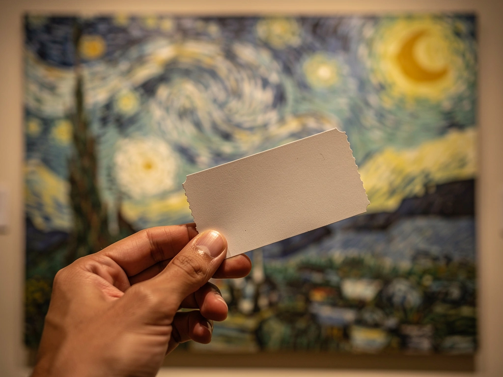 Detailed oil paint textures mimicking Van Gogh's style