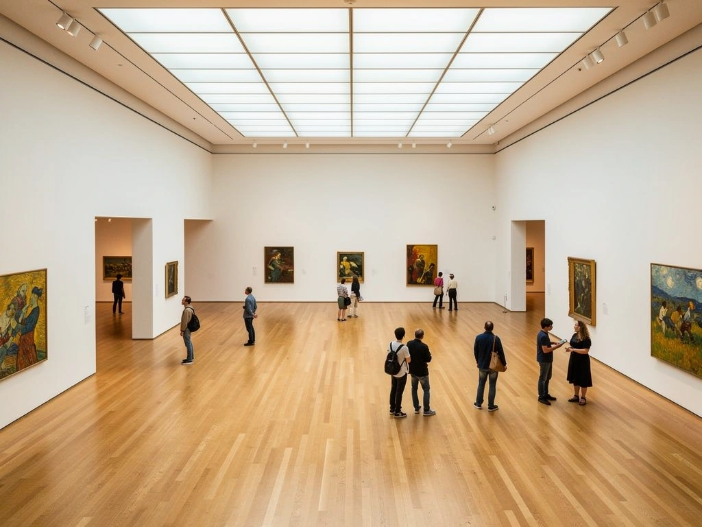 Interior view of Van Gogh Museum layout